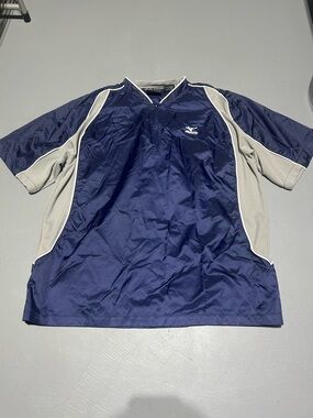 Mizuno Teamwear Blue and Gray Quarter Zip Windbreaker Jacket (Men’s Large)